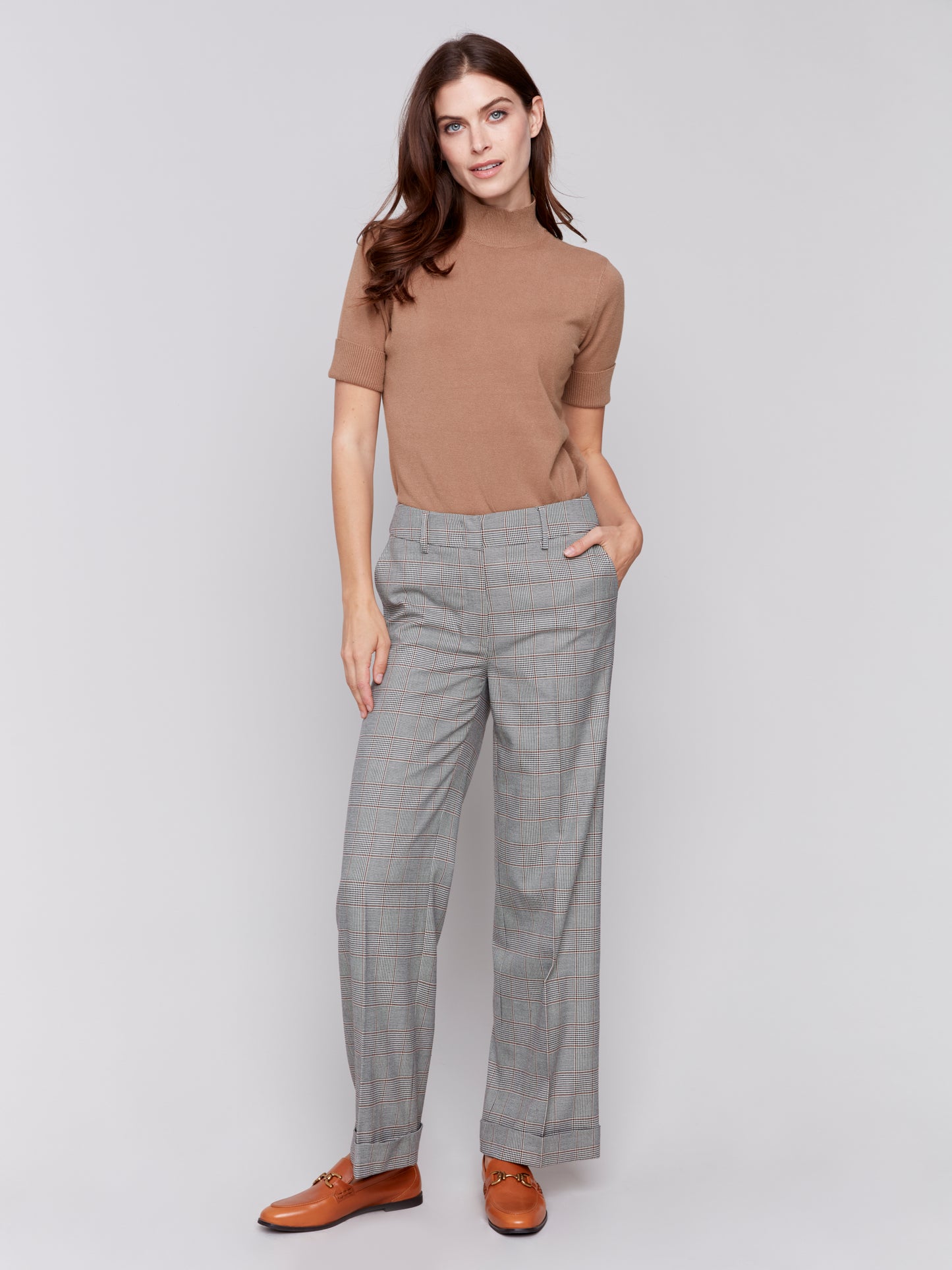 Glenn Check Flare Pant