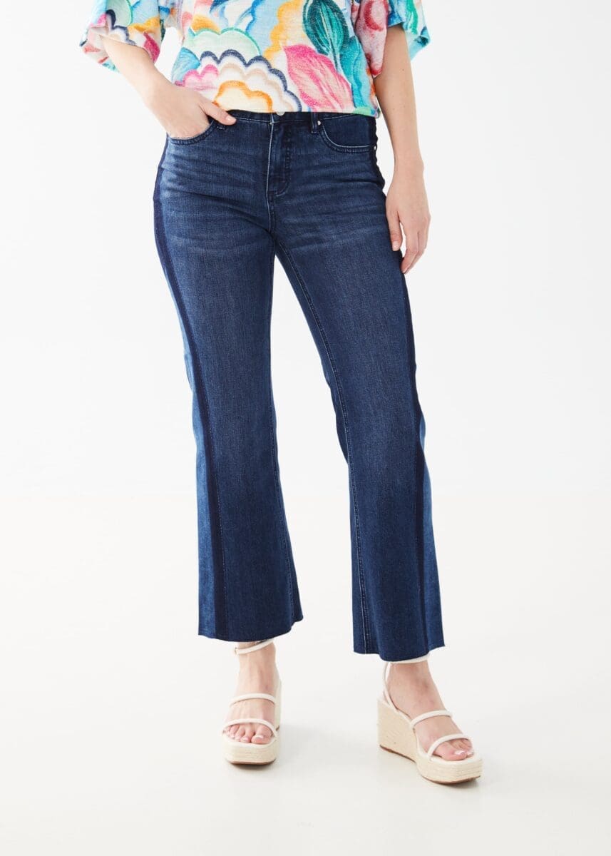 Olivia Flare Ankle Frayed Hem Jean