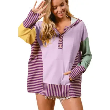 Mardi Gras Hooded Pullover