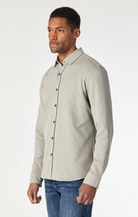 Long Sleeve Pique Button Up