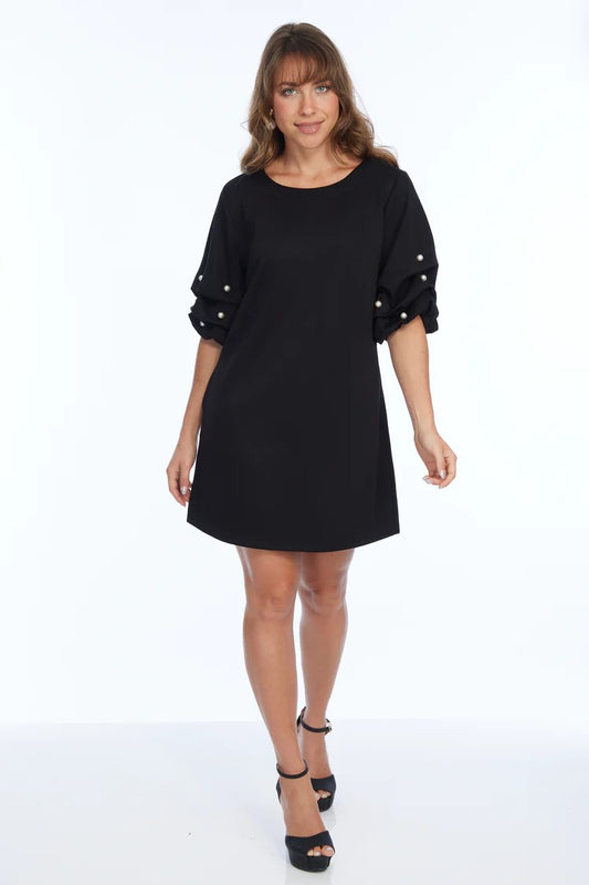 Pearl Rushes Sleeve Top Dress
