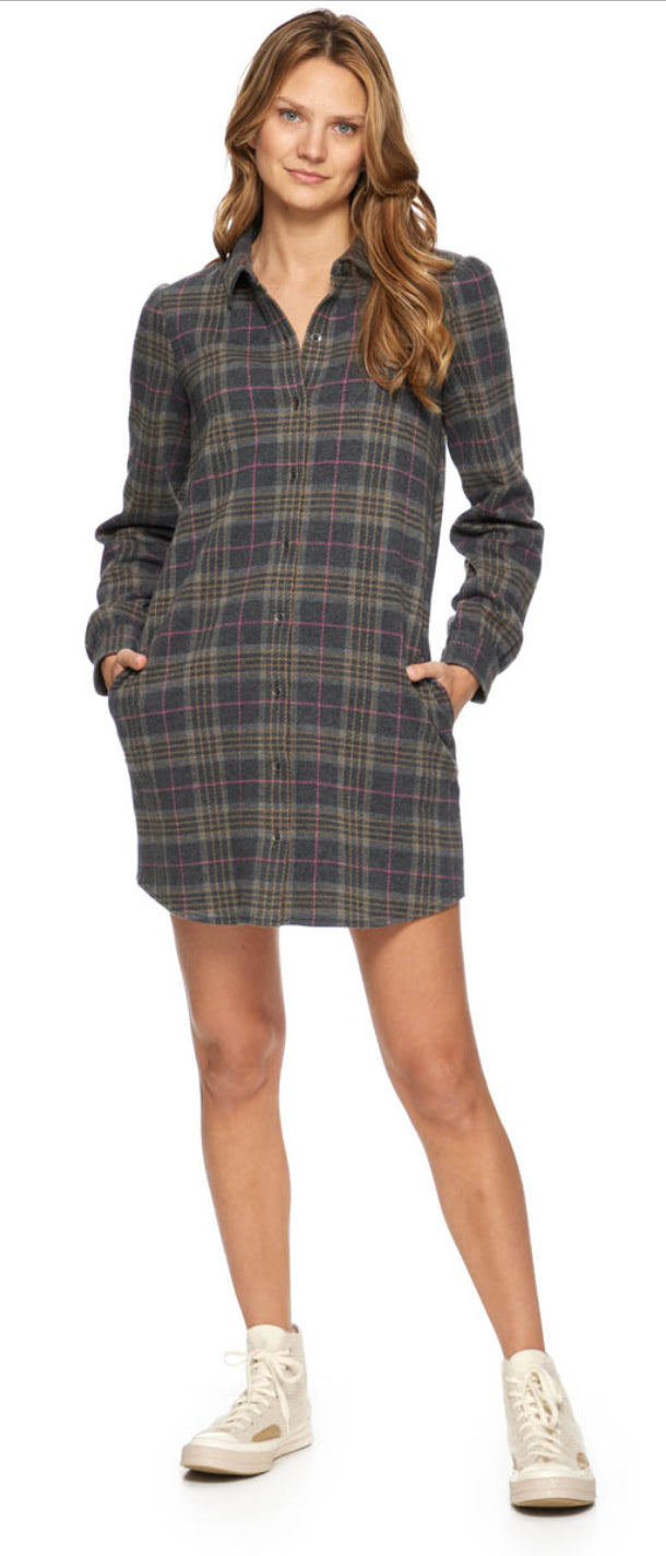 Lynden Knit Flannel Dress