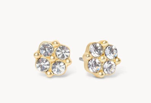 Sea La Vie Blessed/ Crystal Clover Stud Earrings