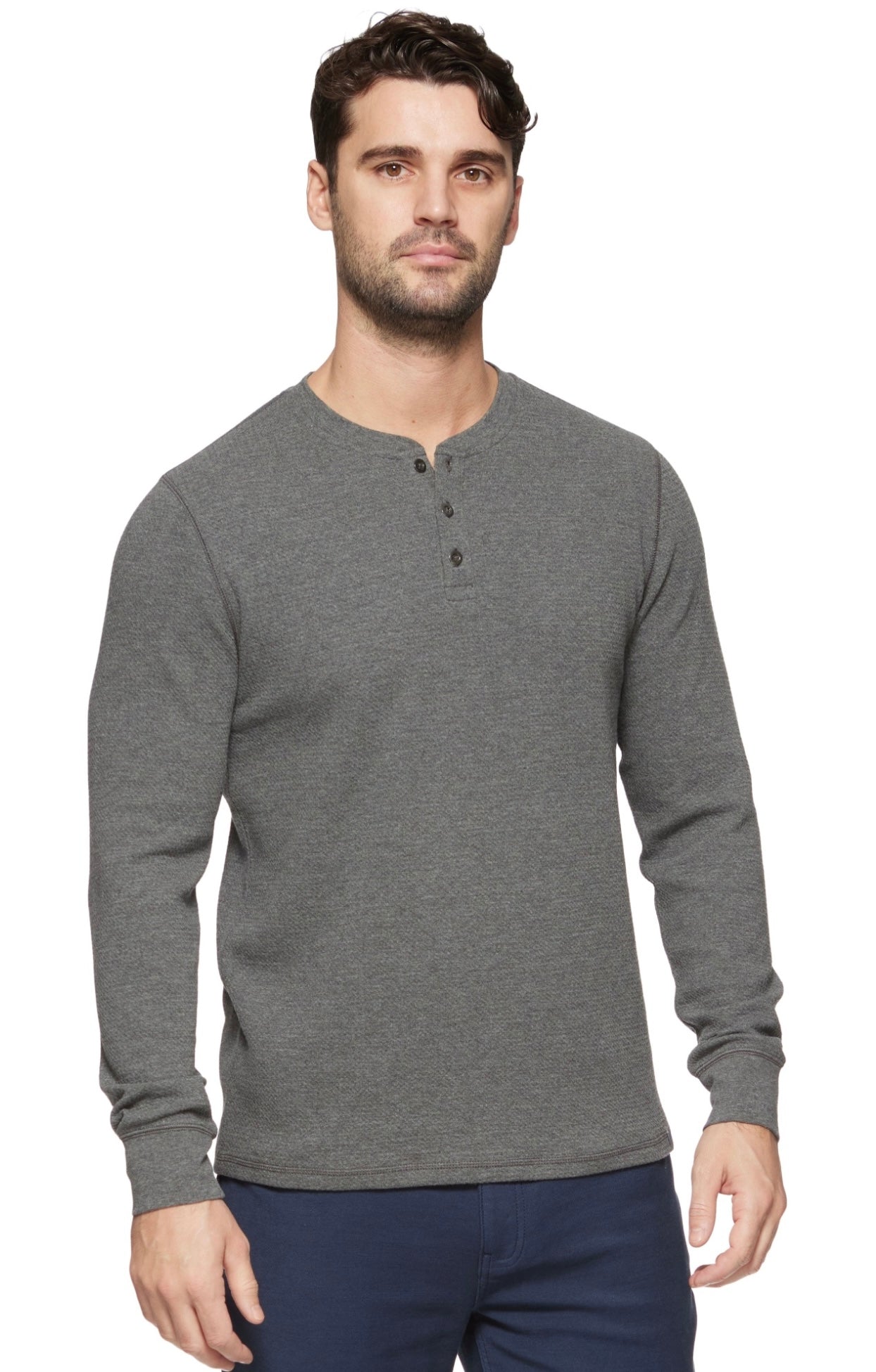 Chatsworth Long Sleeve Soft Waffle Henley