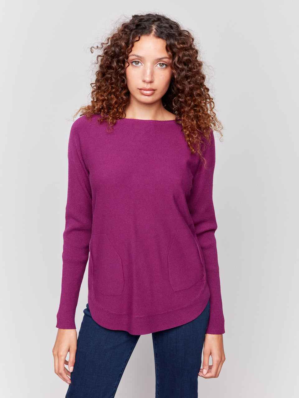 Plushy Knit Crew Neck Sweater