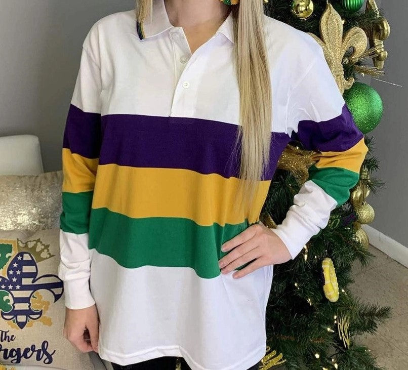 Mardi Gras Polo Shirt