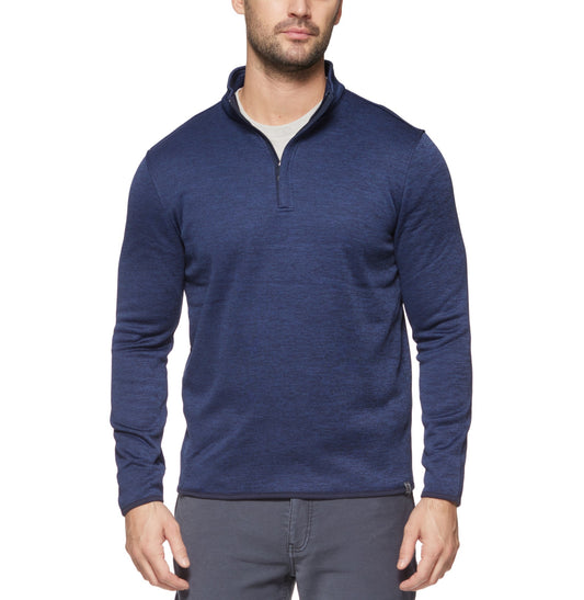 Tipton 1/4 Zip Performance Striped Fleece Mock Neck